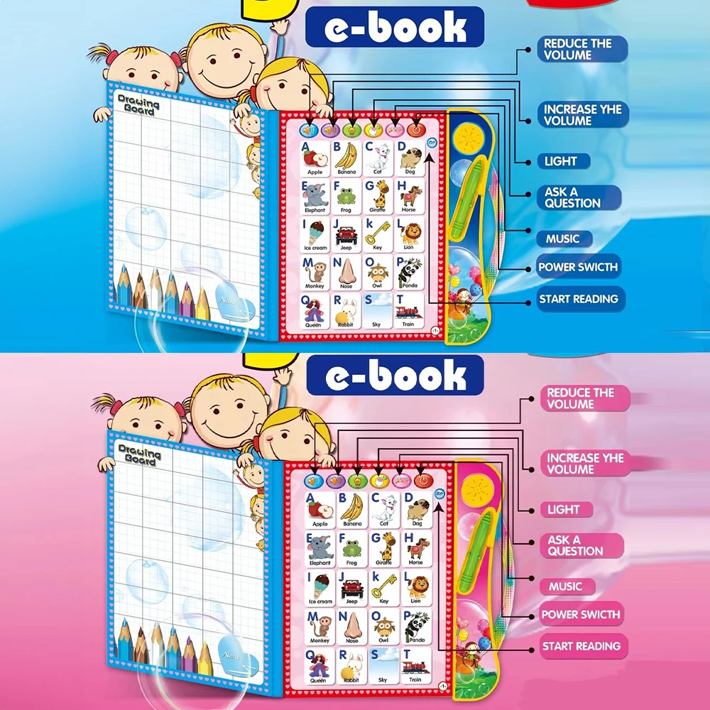 New English Cartoon Point Reading Book Children Early Education Finger Touch Learning Language Multifunctional E-book Toy Gift - Image 9