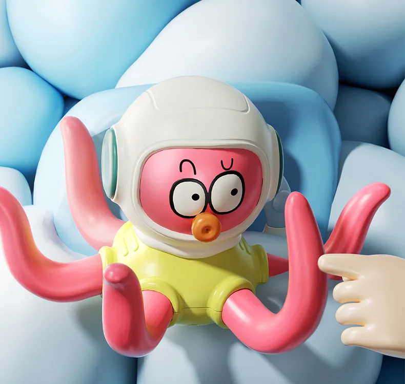 Octopus ring water play toy, baby bath floating throw ring octopus water play toy, bathroom concentration and intelligence toy - Image 15