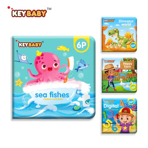 Soft Baby EVA Cartoon Bath Books with BB Whistle Early Educational Bathroom Toys Montessori Waterproof Pages Baby Book Toddler