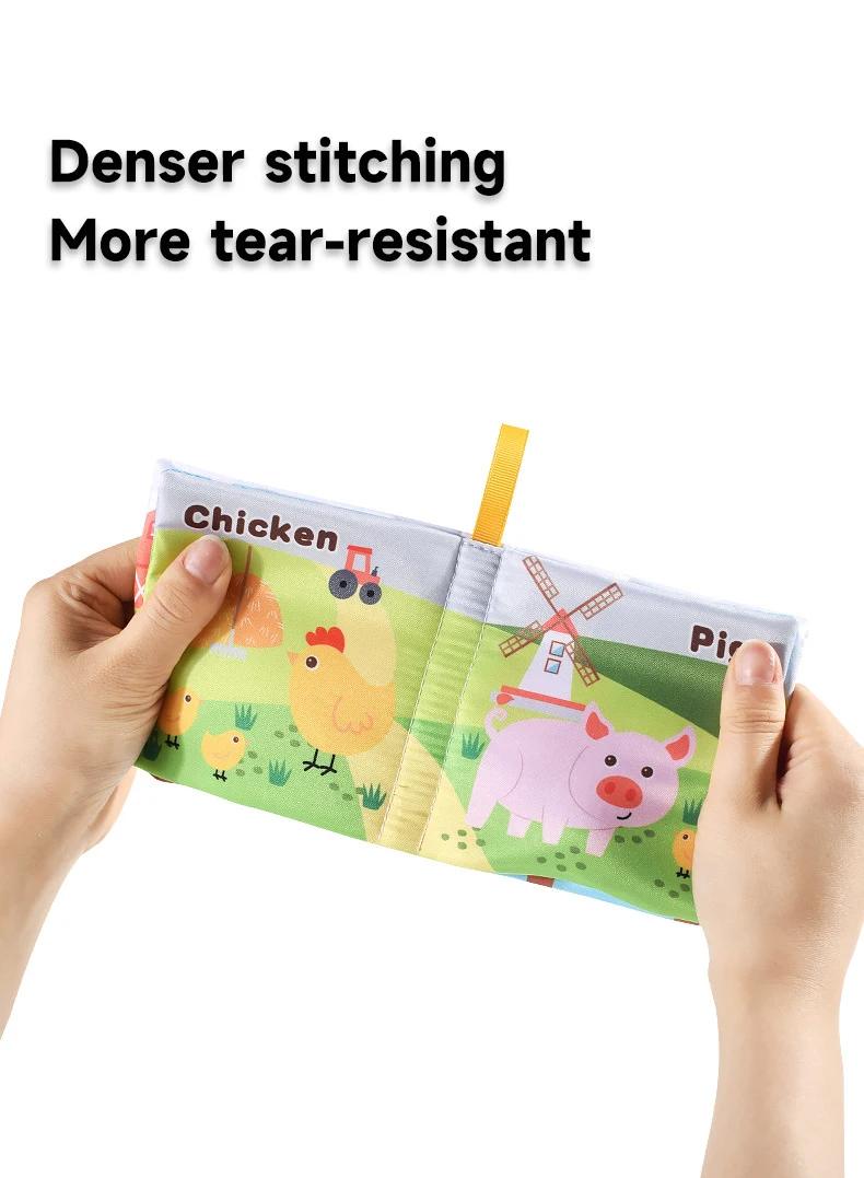 Baby Soft Cloth Book Enlightenment Early Educational Toys Newborns 0-12 Months Cloth Books Cognitive Animal Numbers Sensory Toys - Image 18