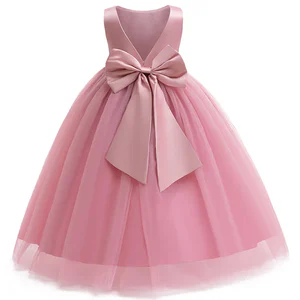 New Luxury Wedding Flower Girl Dress Suitable for Girls Aged 8-12 Dresses V-neck Long sheer Party Costume Carnival Costume