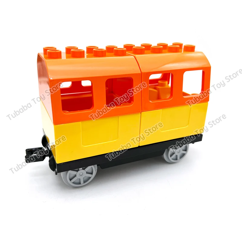 Kids Train Track Accessories Large Building Blocks DIY Railway Toys Big Blocks Compatible Duploed STEM Educational Gift Toddlers - Image 24