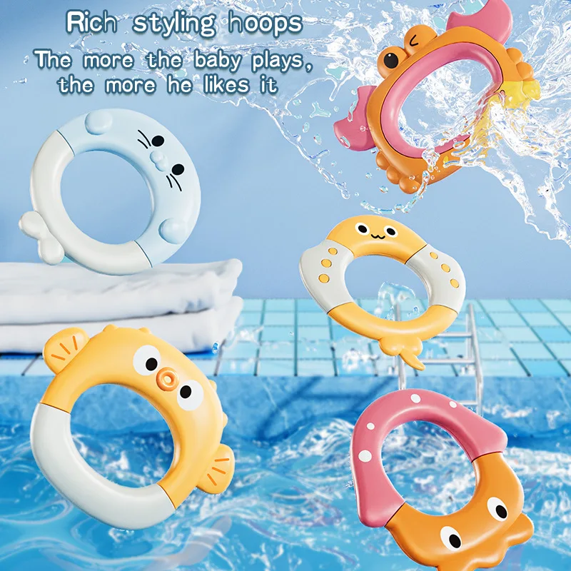 Octopus ring water play toy, baby bath floating throw ring octopus water play toy, bathroom concentration and intelligence toy - Image 5