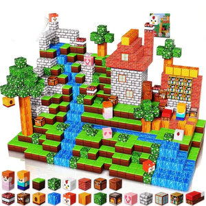 Sensory Montessori Stacking Cubes Construction Set Magnetic Building Blocks Magnet Cube Mine Set Toys Birthday Gift