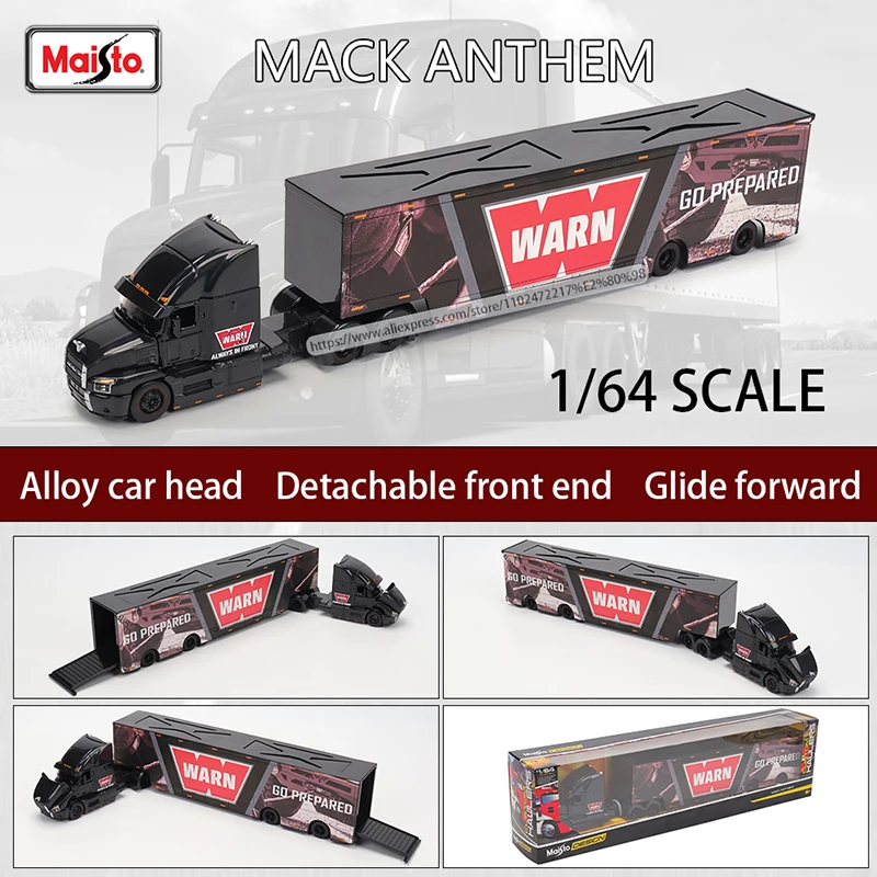 Maisto 1:64 1993 454 INTERNATIONAL LONESTAR Transport Casting Manufacturing Trailer Model Simulation Model Alloy Car Collection - Image 13