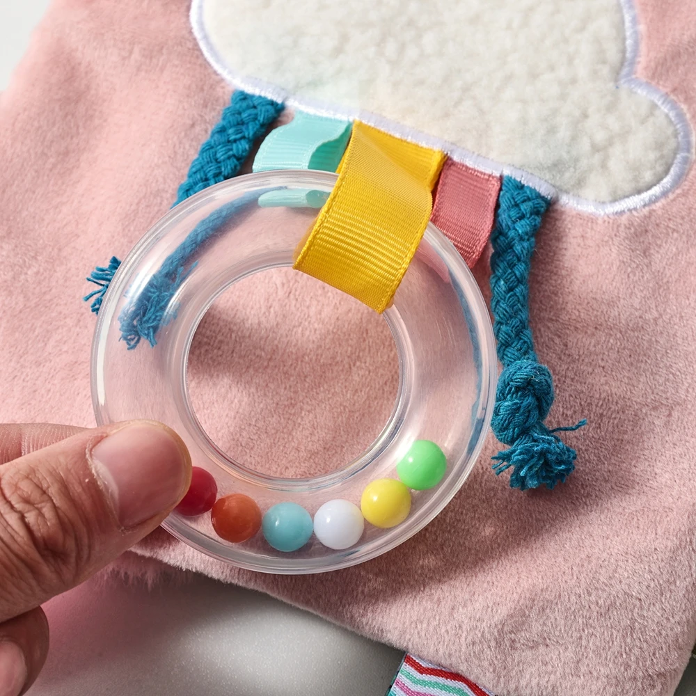 3D Plush Baby Cloth Book With Teether Ring Montessori Sensory Crinkle Book For Newborns 0 36 Months Washable Baby Sensory Toys - Image 29