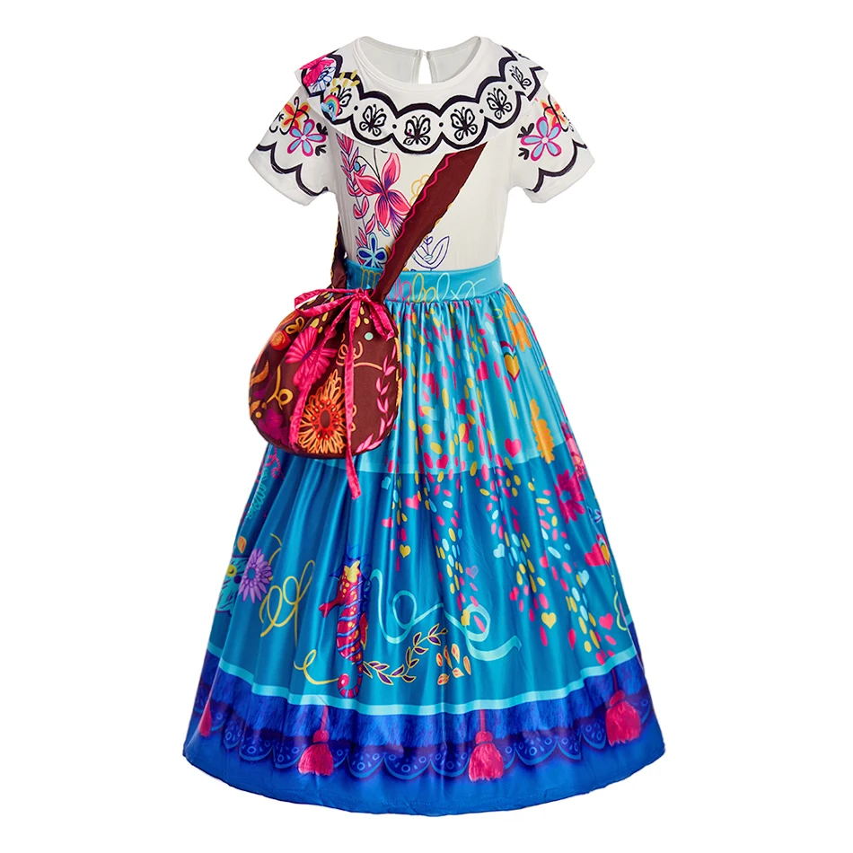 Soft Polyester Dress with High Definition Print Colorful Animal Floral Pattern Durable Carnival Costume for 3-12 Year Old Girls - Image 7