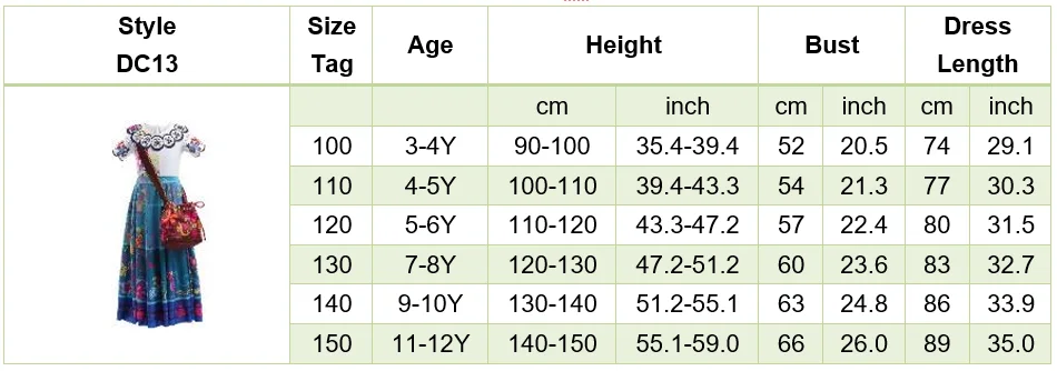Soft Polyester Dress with High Definition Print Colorful Animal Floral Pattern Durable Carnival Costume for 3-12 Year Old Girls - Image 8