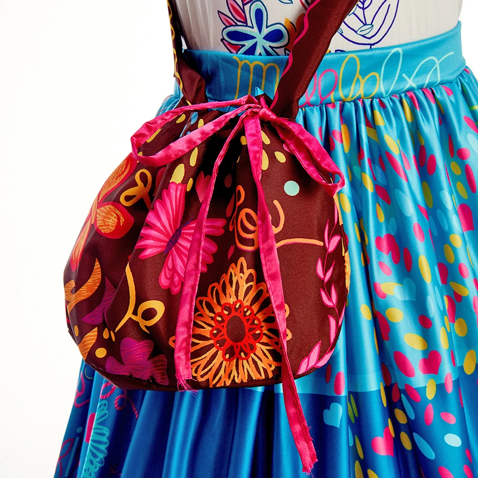 Soft Polyester Dress with High Definition Print Colorful Animal Floral Pattern Durable Carnival Costume for 3-12 Year Old Girls - Image 4