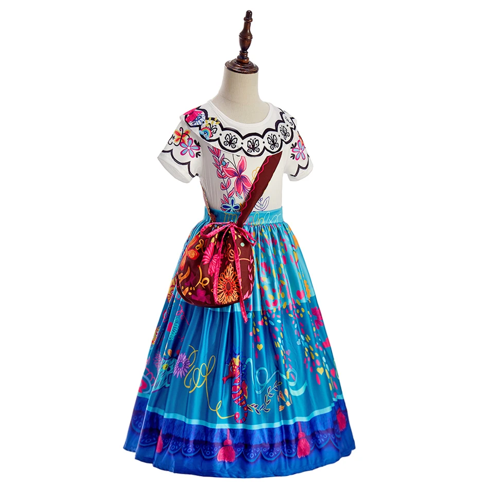 Soft Polyester Dress with High Definition Print Colorful Animal Floral Pattern Durable Carnival Costume for 3-12 Year Old Girls - Image 2