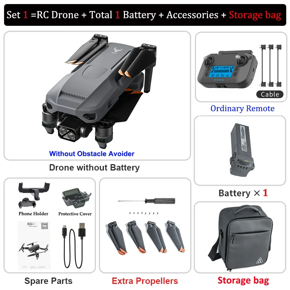 2024 ZLL SG909 Drone Professional Camera Touch Screen 3-Axis Gimbal Obstacle Avoidance FPV Brushless EIS Electronic RC Dron Toy - Image 8