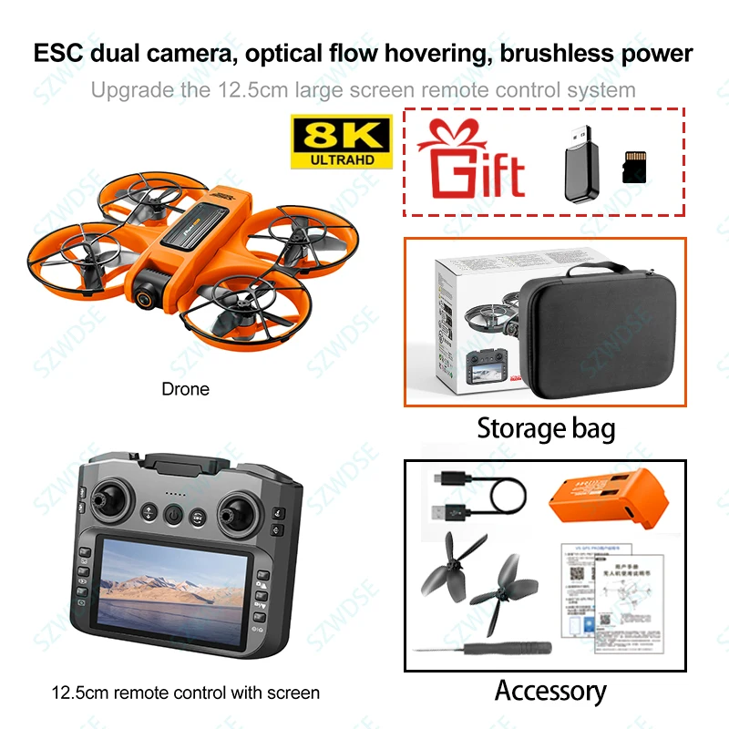 New S156 Quadcopter Aircraft Drone 8K Professional Camera Drone 5G WIFI FPV 4.5 Inch Large Screen Remote Control RC Dron VS V66 - Image 8