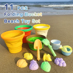 1/11PCS Children Fruit Beach Toy Summer Outdoor Games Sand Play Bucket Watering Bottle Shovel Kids Water Tool Gift(random color)