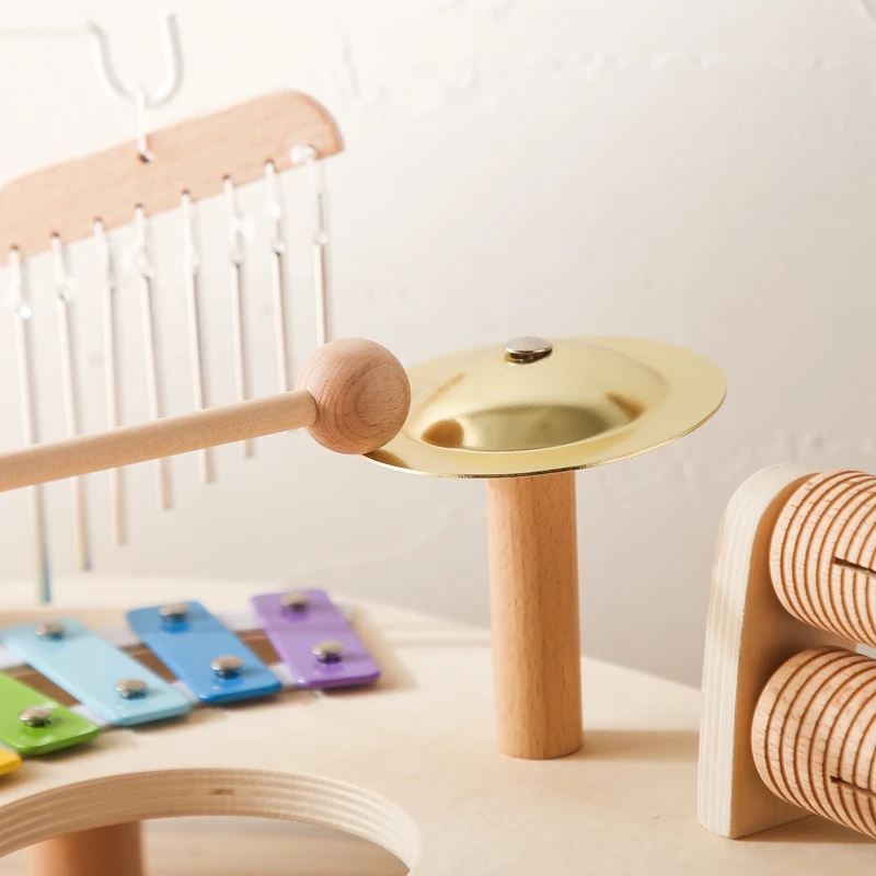 Baby Educational Toys Wooden Aeolian Bells Montessori Children's Musical Toys Xylophone Newborn Birthday Gifts Music Table Toys - Image 4