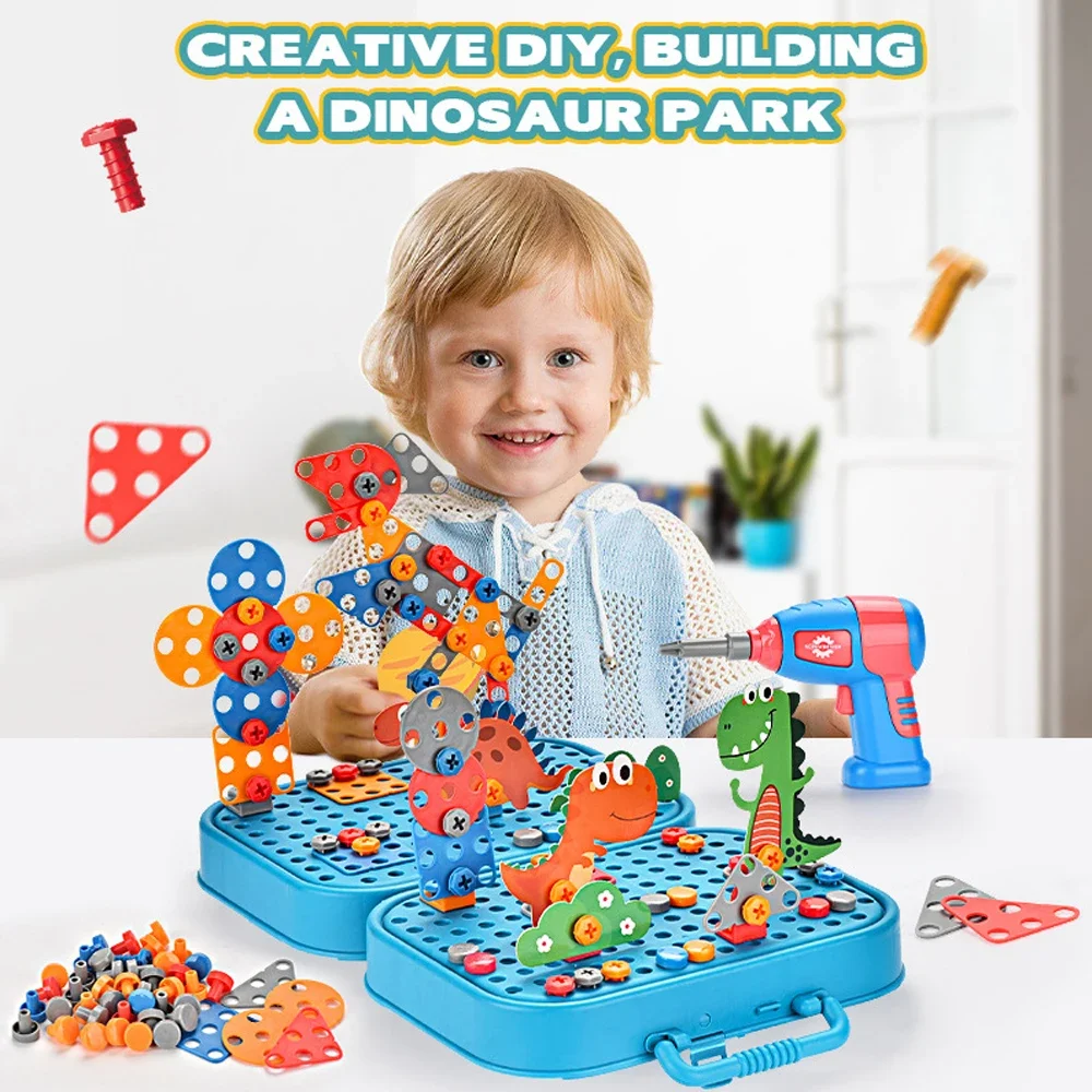Pretend Play Preschool Children Nut Screw Assembly Simulation Carpenter Tool Educational Montessori Kids Toys Electric Toolbox - Image 6