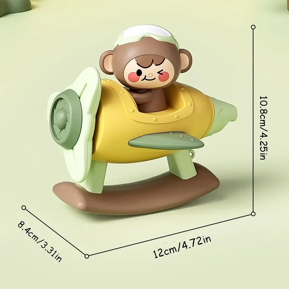 Cute Competitive Kids Gift Monkey Plastic Baby Music Toy Small Airplane Rotating Toy Kids Whistle Toy Enlightening Toy - Image 5