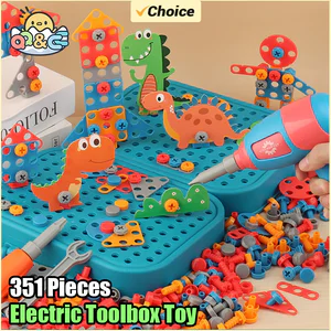 Pretend Play Preschool Children Nut Screw Assembly Simulation Carpenter Tool Educational Montessori Kids Toys Electric Toolbox