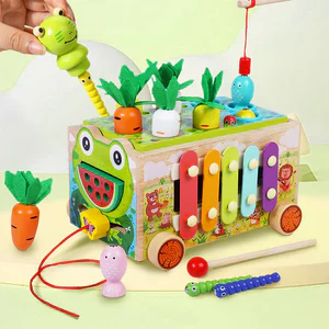 Wooden Educational Toys for Children Montessori Toys Carrot Shape Assortment Matching Games Intellectual Puzzles Baby Gifts