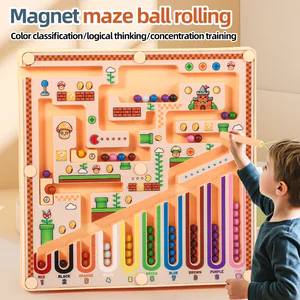 A Magnetic Maze Advanced Puzzle Toy for Children, Designed for Mathematical and Logical Thinking, Cognitive Education, and Early Learning, Focusing on Visual and Intellectual Development, Promoting Hands-On and Brain-Engaging Activities