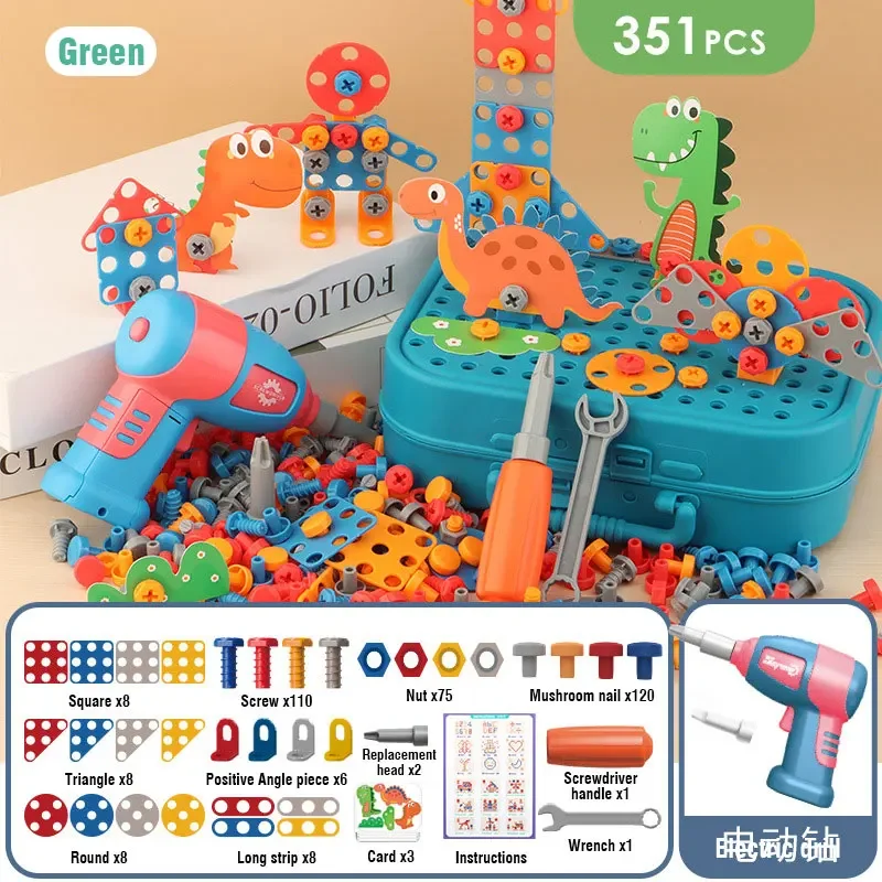 Pretend Play Preschool Children Nut Screw Assembly Simulation Carpenter Tool Educational Montessori Kids Toys Electric Toolbox - Image 7