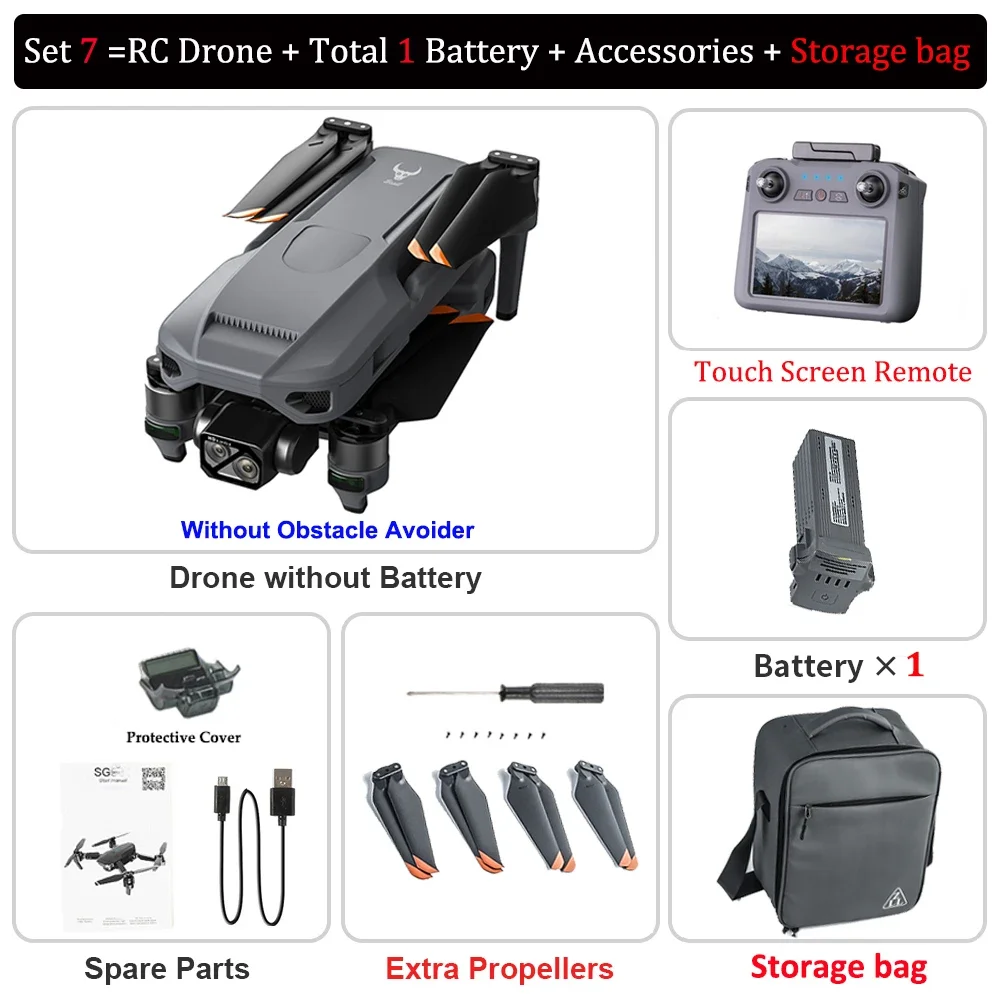 2024 ZLL SG909 Drone Professional Camera Touch Screen 3-Axis Gimbal Obstacle Avoidance FPV Brushless EIS Electronic RC Dron Toy - Image 10