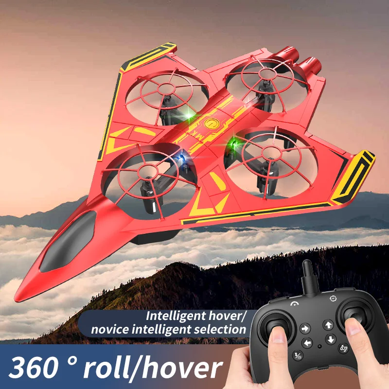 Stunt remote control aircraft drone plastic non-foam aircraft model boy toy four-axis fighter S12 - Image 2
