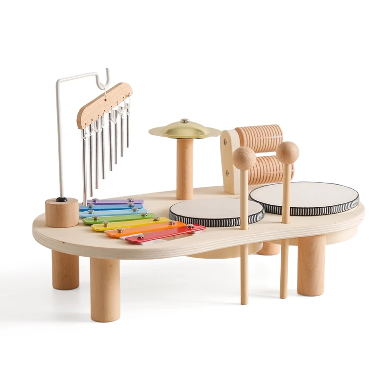 Baby Educational Toys Wooden Aeolian Bells Montessori Children's Musical Toys Xylophone Newborn Birthday Gifts Music Table Toys - Image 8