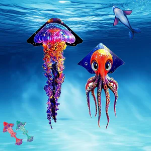 Professional kites flying jellyfish kites for adults kites outdoor games windsurfing colorful kites acquilone beach kite fabric