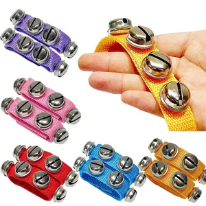 2pcs/set Colorful Wrist Bell Toy Musical Instruments Suitable for Beginners Music Enlightenment Leisure Entertainment Props TMZ