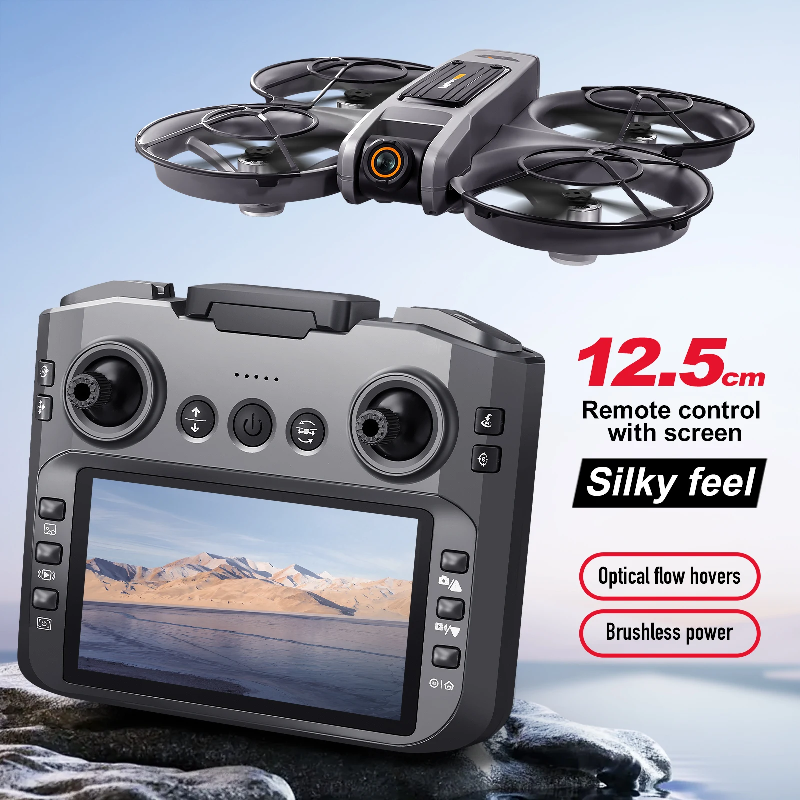 New S156 Quadcopter Aircraft Drone 8K Professional Camera Drone 5G WIFI FPV 4.5 Inch Large Screen Remote Control RC Dron VS V66 - Image 2