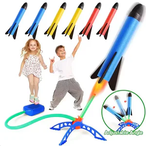 Kid Air Rocket Foot Pump Launcher Outdoor Air Pressed Stomp Soaring Rocket Kids Play Set Child Jump Sport Games Toys