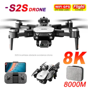 New S2S Drone 8K Professional HD Dual Camera Brushless Obstacle Avoidance Aerial Photography Foldable Quadcopter Toys Gifts