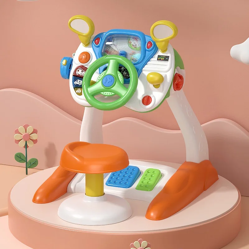 Child Simulation Music Simulated Driving Console Steering Wheel Toys Baby Driving Early Education Toys Intellectual Development - Image 2
