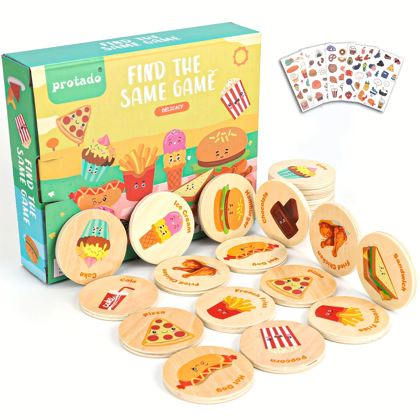 Dinosaur wooden memory matching game, color recognition observation educational toy teaching aid, suitable for children's birthd - Image 4