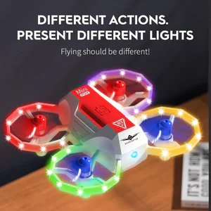 KF601 New Mini Drones With Music And Lights For Beginners Quadcopter 36km/h Easy To Control RC Helicopter Children Toys Gifts