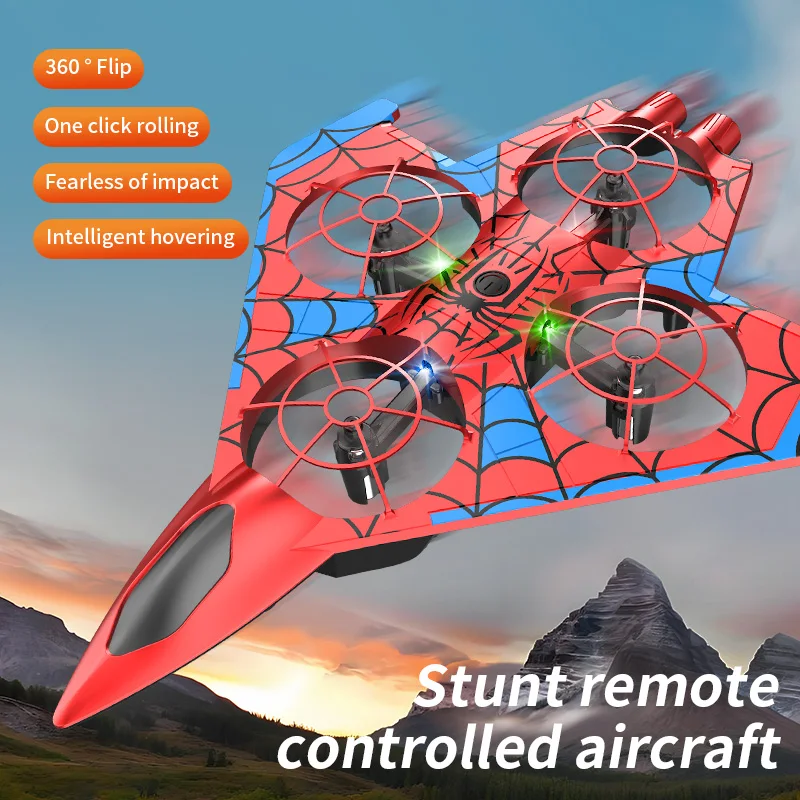 Stunt remote control aircraft drone plastic non-foam aircraft model boy toy four-axis fighter S12