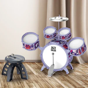 New Drum Set Drum Set Toy with Stool Pedal Percussion Drum Toy Early Educational Gift for Boys and Girls