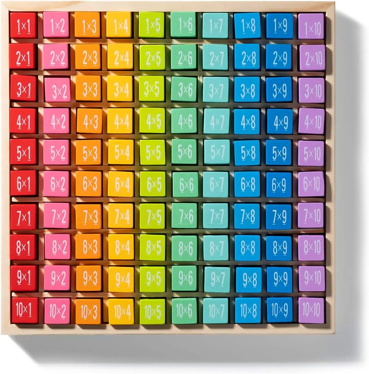Robotime Robud Wooden Multiplication Math Table Board Montessori Math Manipulatives Learning Toys 100 Wooden Counting for 3+ - Image 6