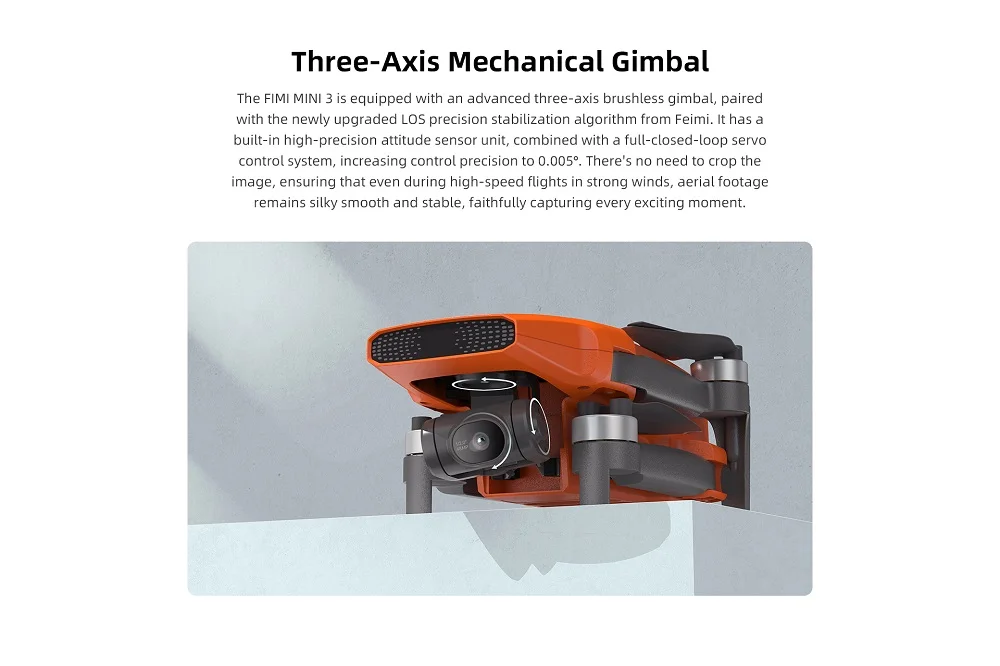 FIMI MINI 3 HD aerial photography 8K Time-lapse Photography 4K/60fps Video 3-Axis Mechanical Gimbal Professional Drone Outdoor - Image 15