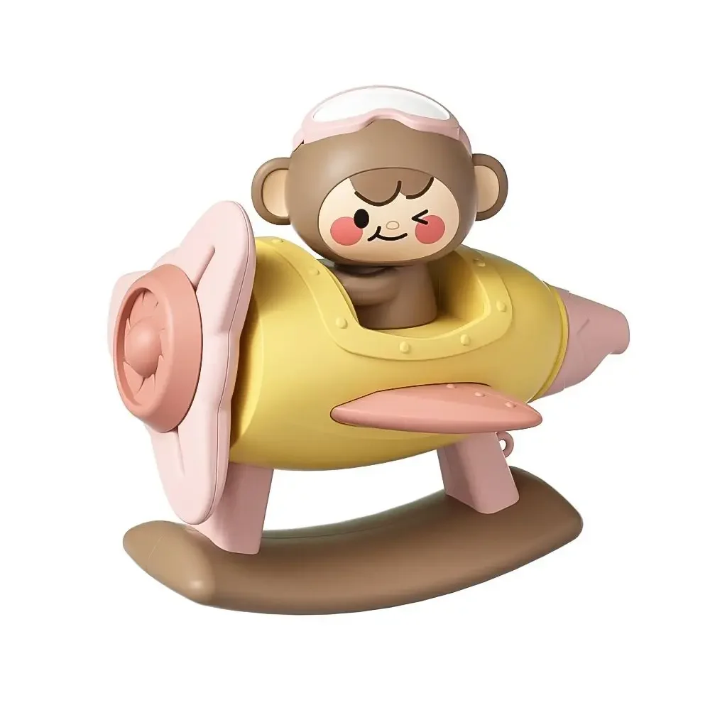 Cute Competitive Kids Gift Monkey Plastic Baby Music Toy Small Airplane Rotating Toy Kids Whistle Toy Enlightening Toy - Image 2