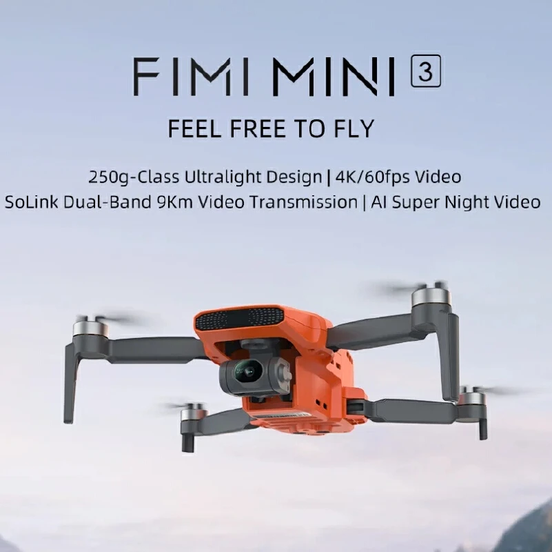 FIMI MINI 3 HD aerial photography 8K Time-lapse Photography 4K/60fps Video 3-Axis Mechanical Gimbal Professional Drone Outdoor