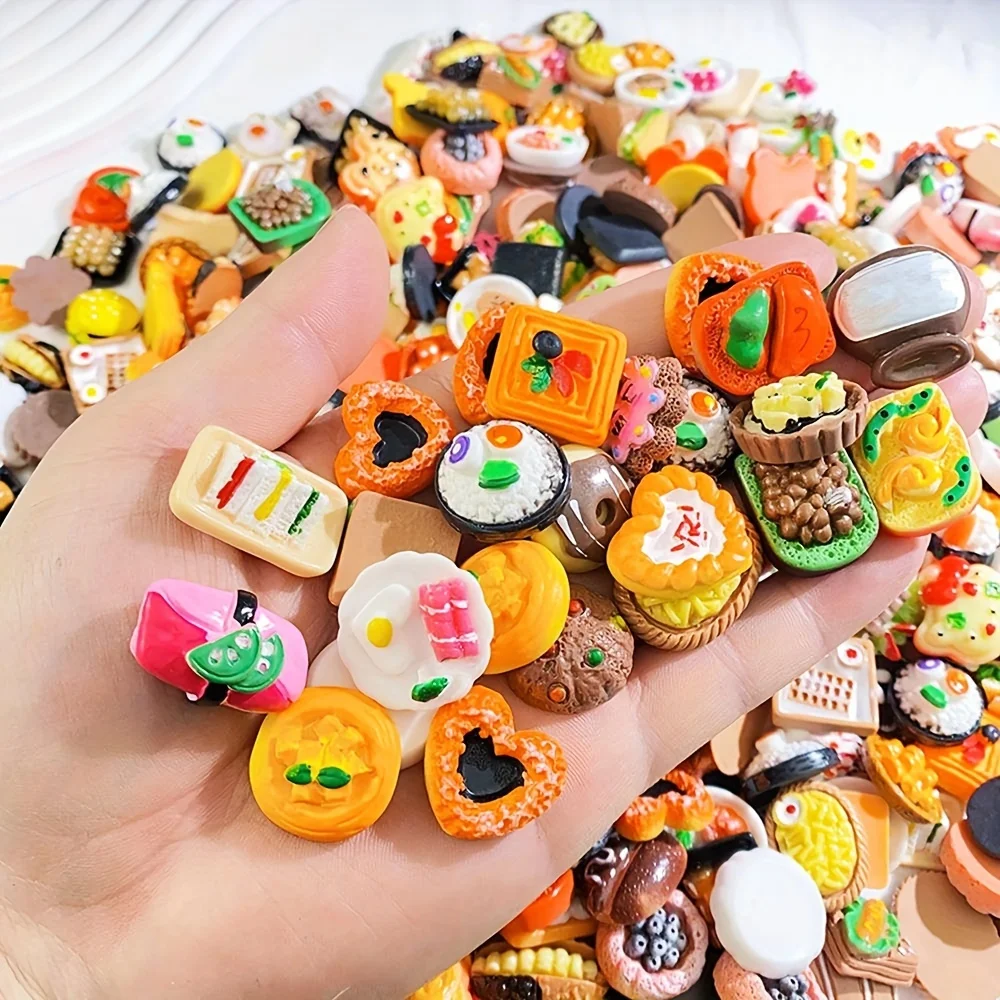 30/60Pcs Mini Food Toys Mixed Style Resin Food Dolls Kitchen Pretend Play Mini Food Dolls Diy Accessories For Adults And Teens - Image 5