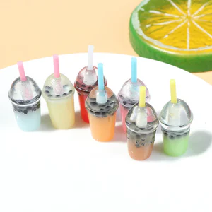 5Pcs 1:6 Scale Dollhouse Miniature Ice-cream Coffee Cup Drink Pretend food Dollhouse Decor for 1/6 Doll Kitchen Toys
