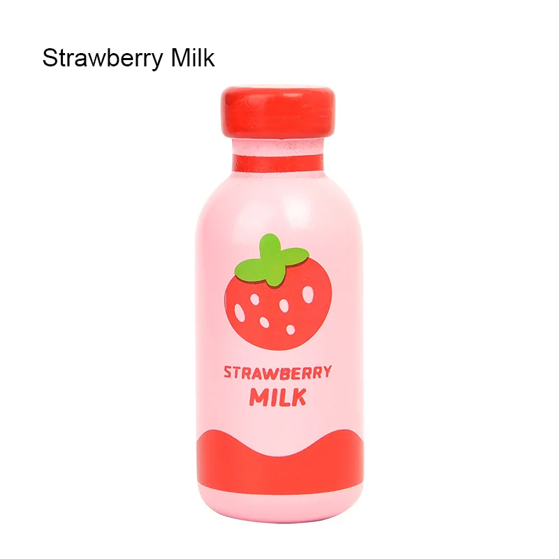 Children Pretend Play Wooden Milk Drink Set Kitchen Food Toys Montessori Learning Educational Kids Simulation Imitation Game - Image 22