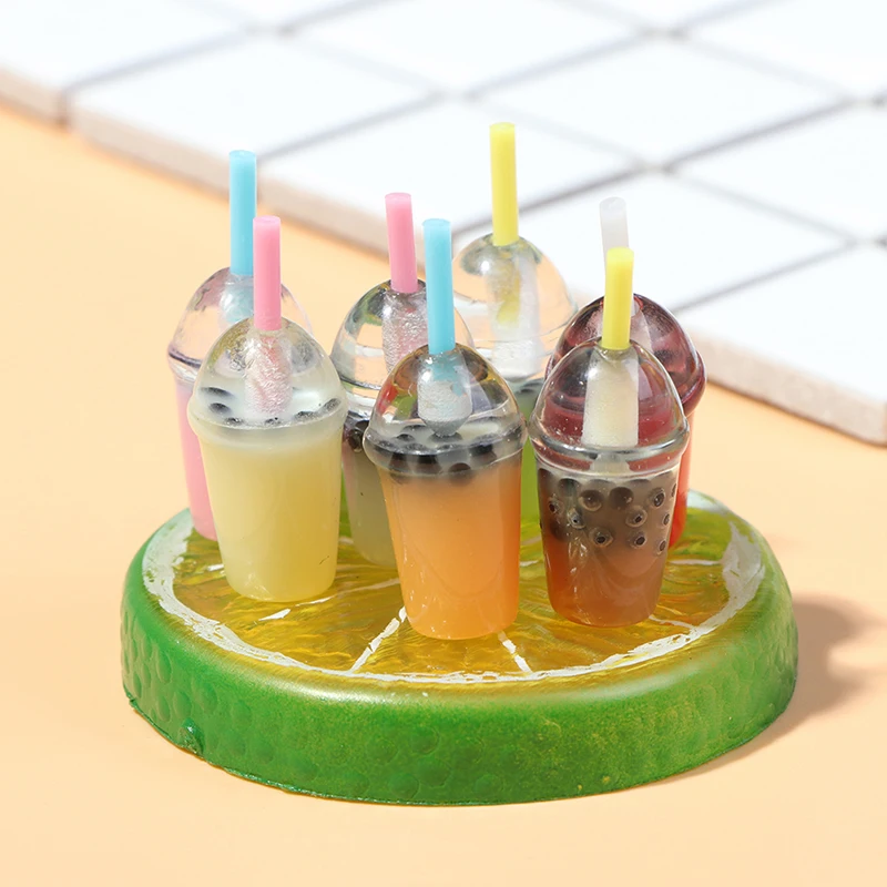 5Pcs 1:6 Scale Dollhouse Miniature Ice-cream Coffee Cup Drink Pretend food Dollhouse Decor for 1/6 Doll Kitchen Toys - Image 2
