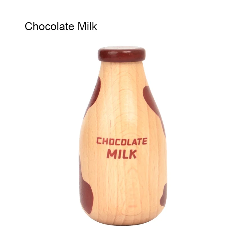Children Pretend Play Wooden Milk Drink Set Kitchen Food Toys Montessori Learning Educational Kids Simulation Imitation Game - Image 23