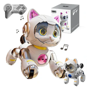 Electric RC Intelligent Robot Dog RC Mechanical Cat Toy Voice Command Programmable Singing and Dancing AI Smart Robot Toys Gifts