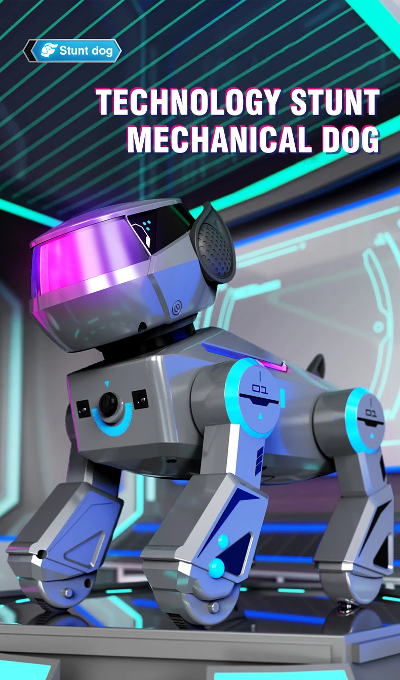 2 in 1 Intelligent Remote Control Robot Dog Electronic Stunt Command Programmable Touch-sense Music Song Children Toys for Boys - Image 10