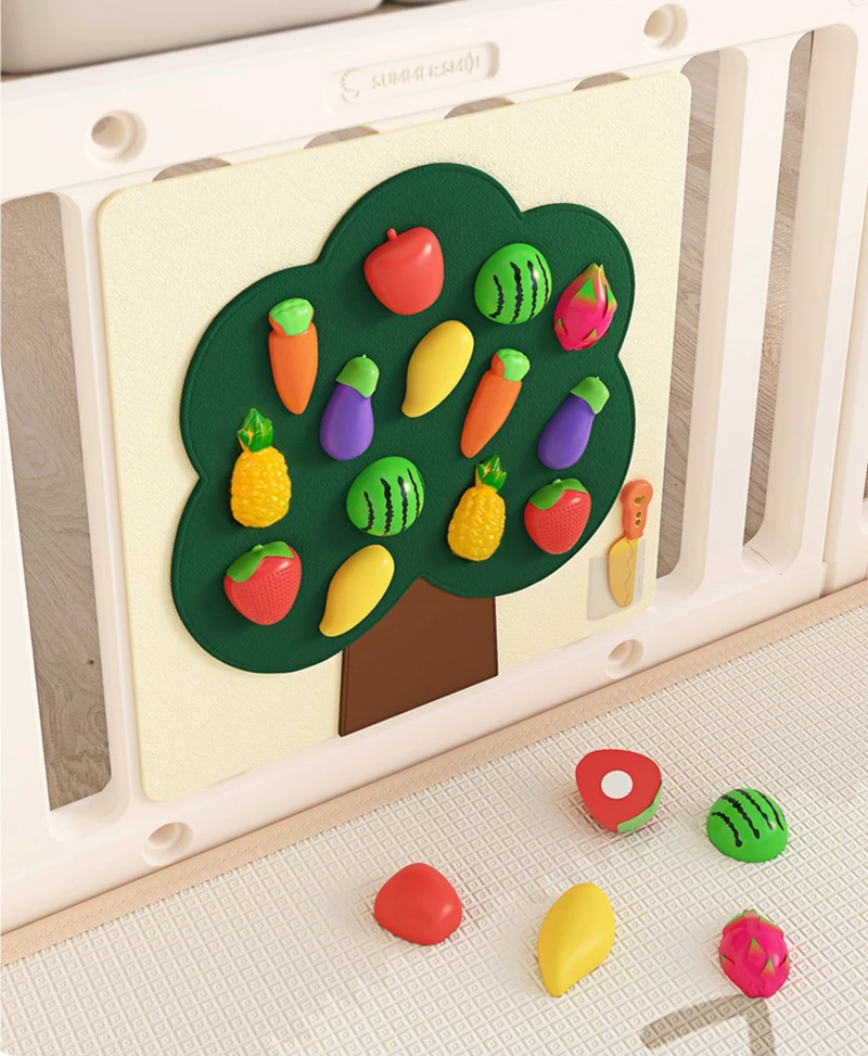 Baby Felt Board Play Food Toys Wall Sticker Fruits Vegetables Pretend Play Kitchen Games Fine Motor Skills Early Educational Toy - Image 17