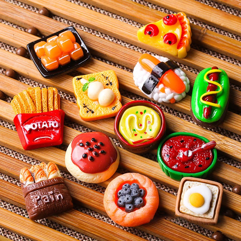 30/60Pcs Mini Food Toys Mixed Style Resin Food Dolls Kitchen Pretend Play Mini Food Dolls Diy Accessories For Adults And Teens - Image 4
